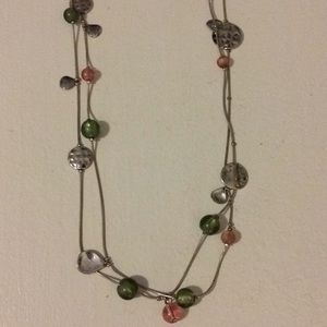 Charming Charlie's Necklace Green and Pink ✨